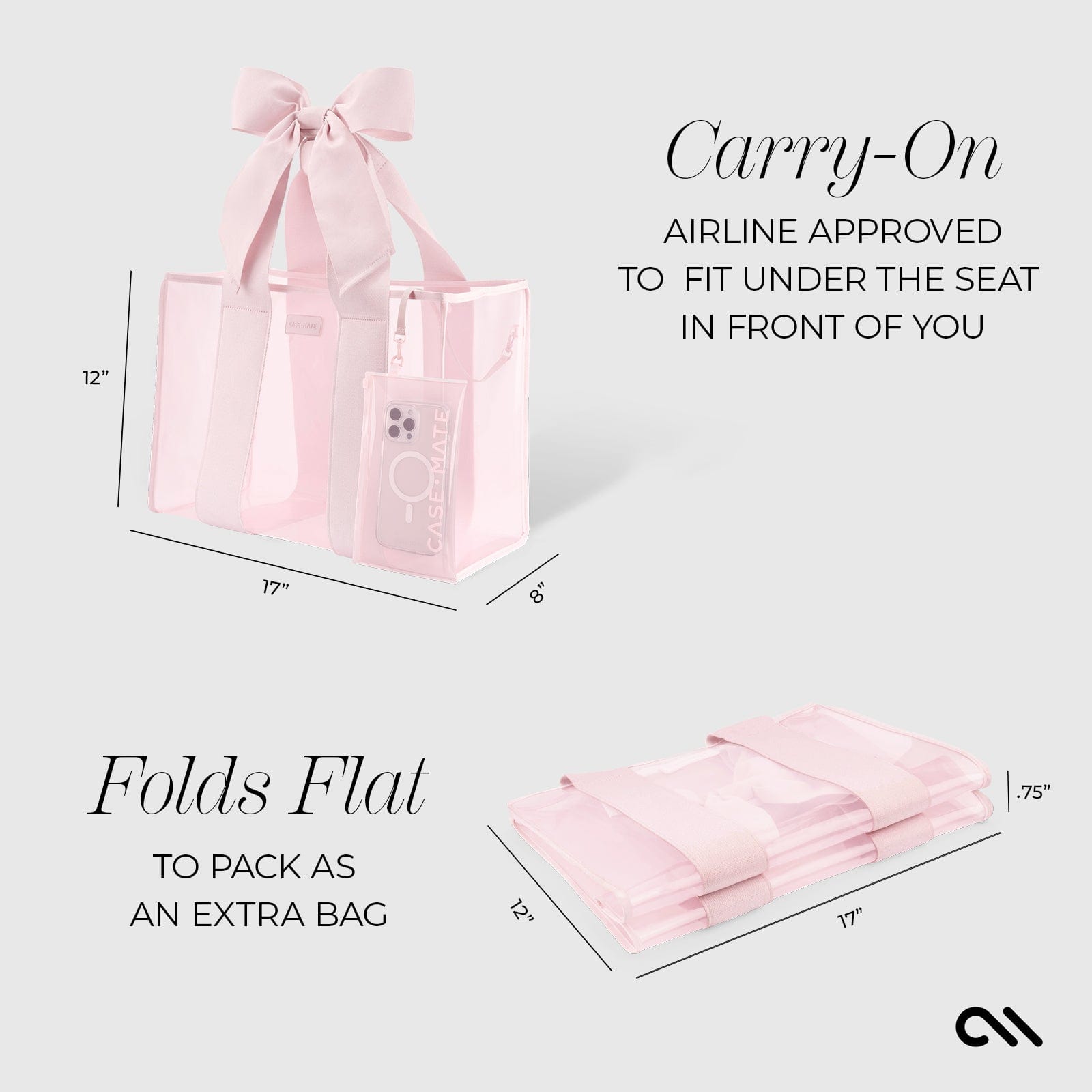Special Edition Bow Beach Tote With Phone Pouch