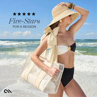 Special Edition Bow Beach Tote With Phone Pouch