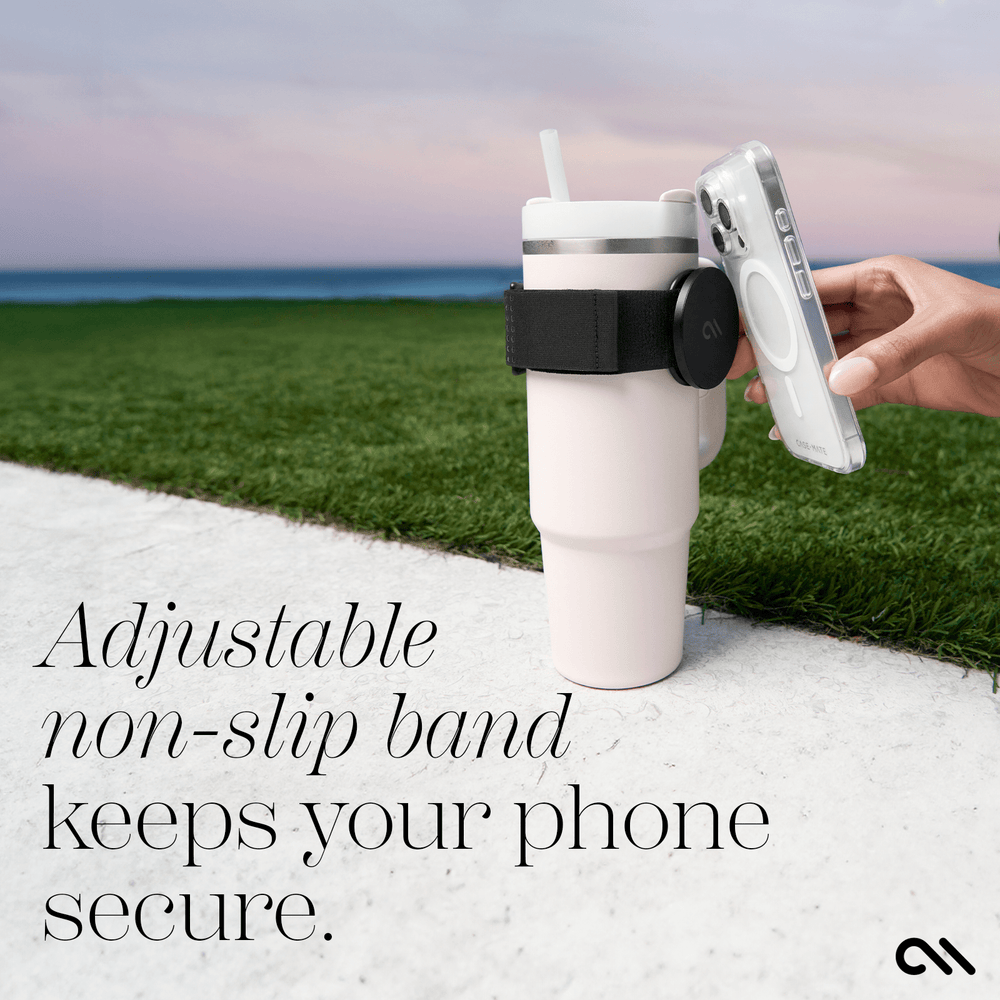 ADJUSTABLE NON-SLIP BAND KEEPS YOUR PHONE SECURE