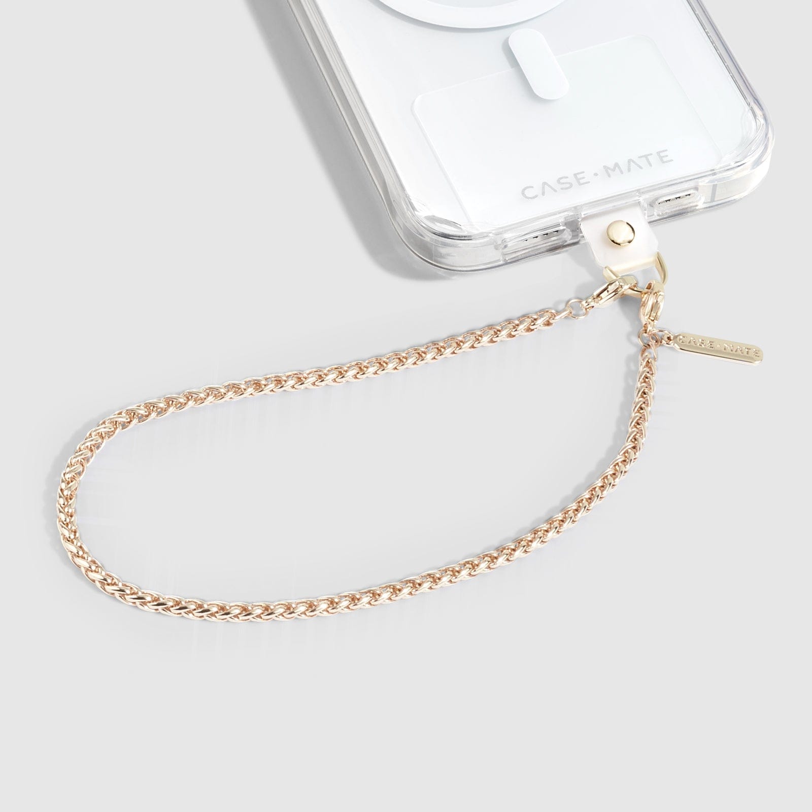 Case-Mate Phone Charm with Gold Metal Chain - Detachable Phone Lanyard,  Hands-Free Wrist Strap, Adjustable Phone Strap Grip, Accessory for Women 