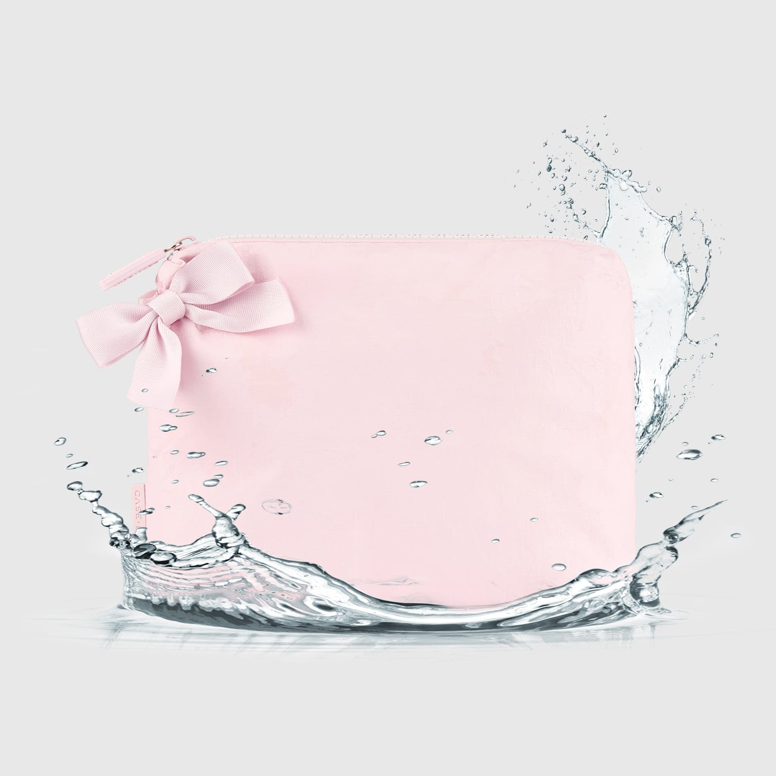 Special Edition Bow Waterproof Beach Zip Pouch - Ballet Pink