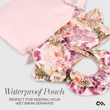 WATERPROOF POUCH PERFECT FOR KEEPING YOUR WET BIKINI SEPARATE #color_ballet pink bow
