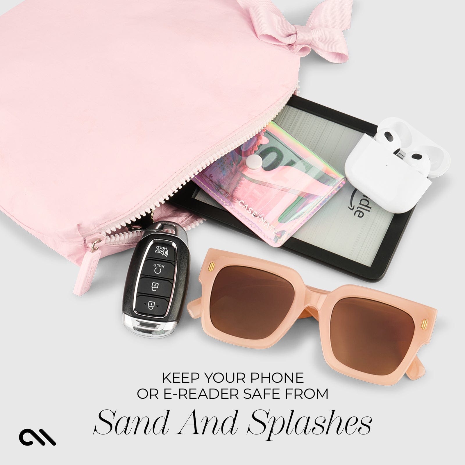 Special Edition Bow Waterproof Beach Zip Pouch