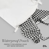 WATERPROOF POUCH PERFECT FOR KEEPING YOUR BIKINI SEPARATE #color_ivory pearl bow