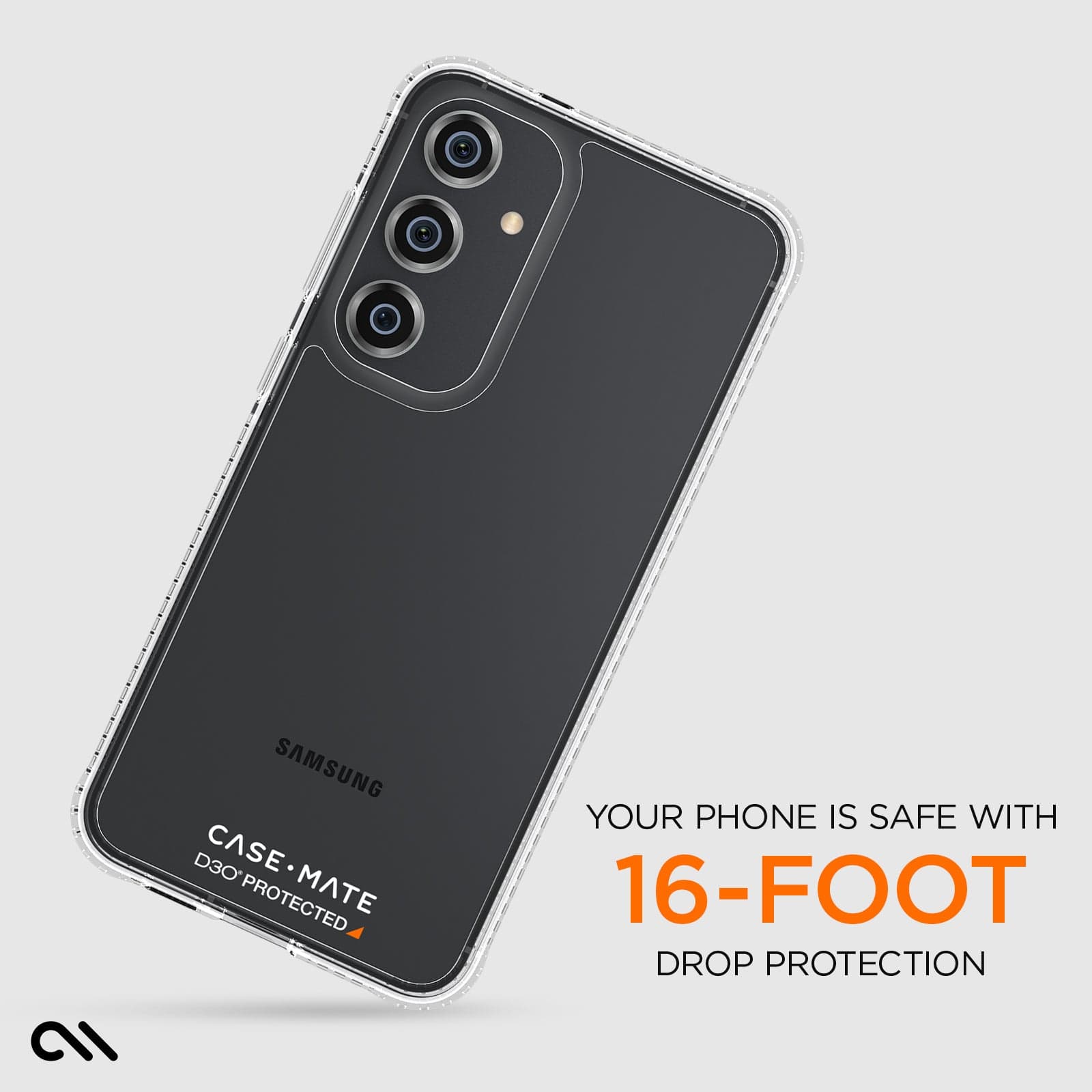 YOUR PHONE IS SAFE WIH 16-FOOT DROP PROTECTION