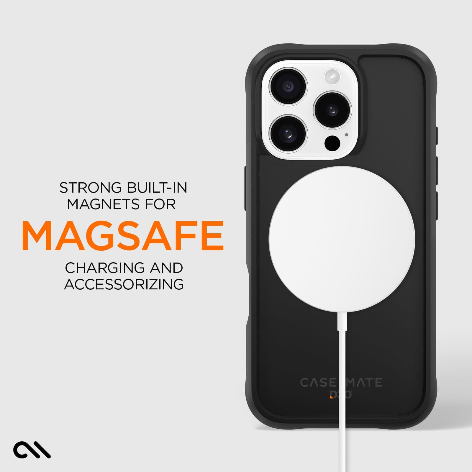 STRONG BUILT IN MAGNETS FOR MAGSAFE CHARGING AND ACCESSORIZING