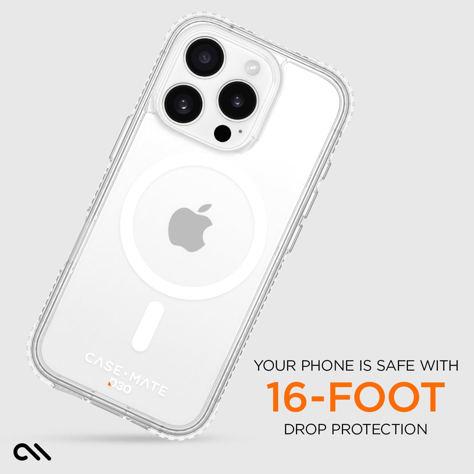 YOUR PHONE IS SAFE WITH 16 FOOT DROP PROTECTION