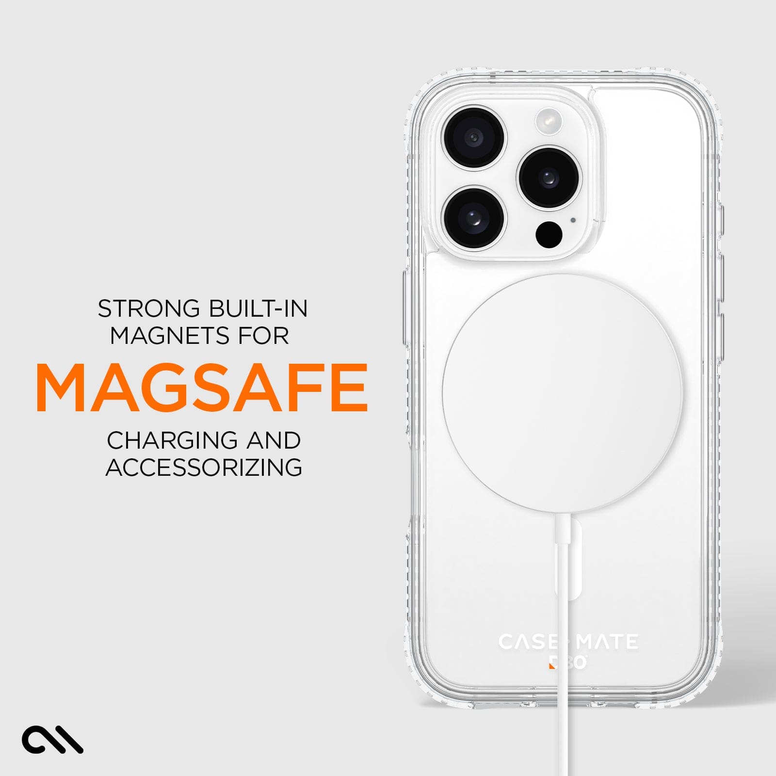 STRONG BUILT IN MAGNETS FOR MAGSAFE CHARGING AND ACCESSORIZING