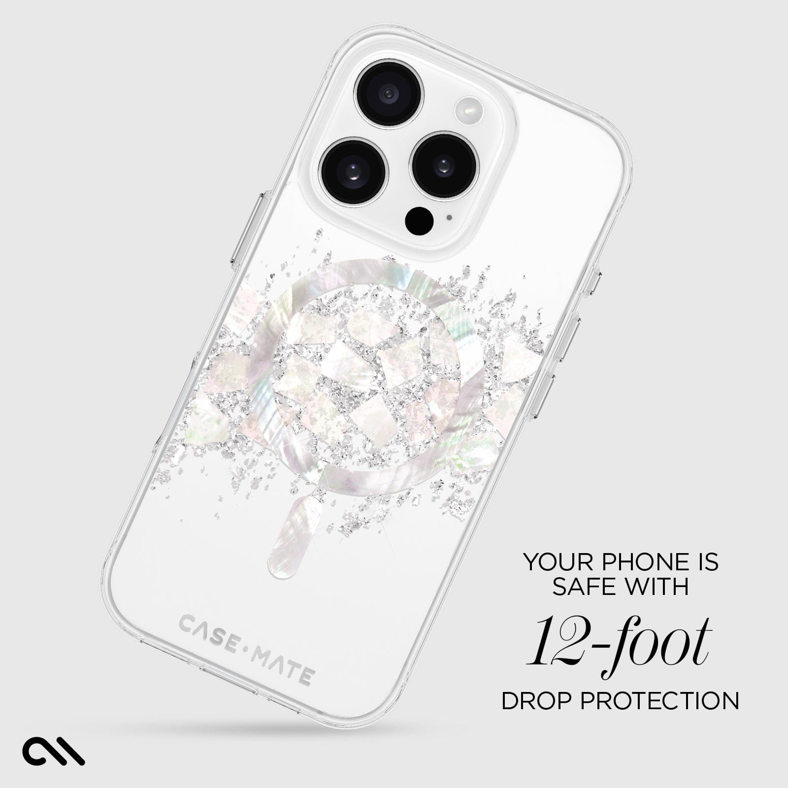 YOUR PHONE IS SAFE WITH 12 FOOT DROP PROTECTION
