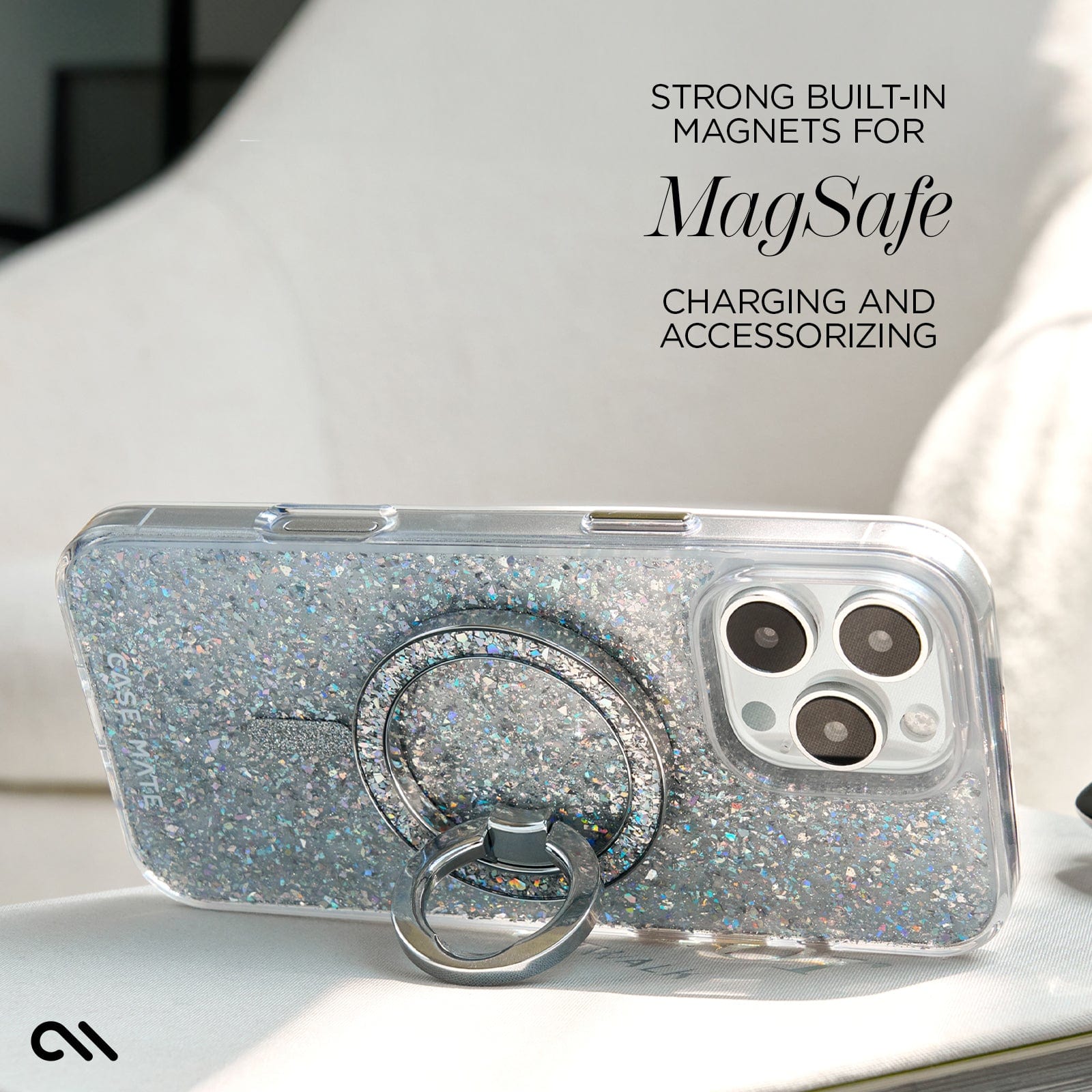 STRONG BUILT IN MAGNETS FOR MAGSAFE CHARGING AND ACCESSORIZING