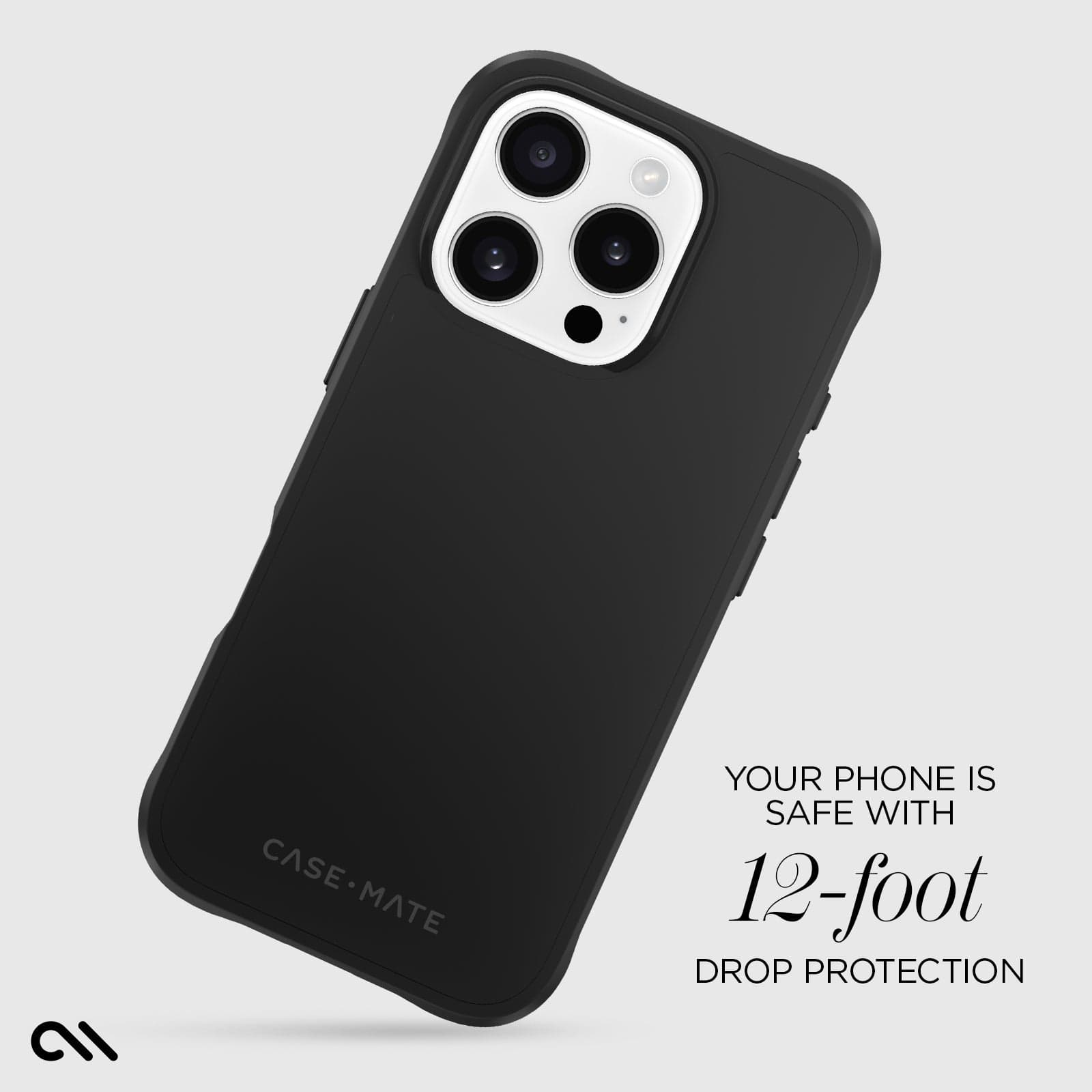 YOUR PHONE IS SAFE WITH 12 FOOT DROP PROTECTION