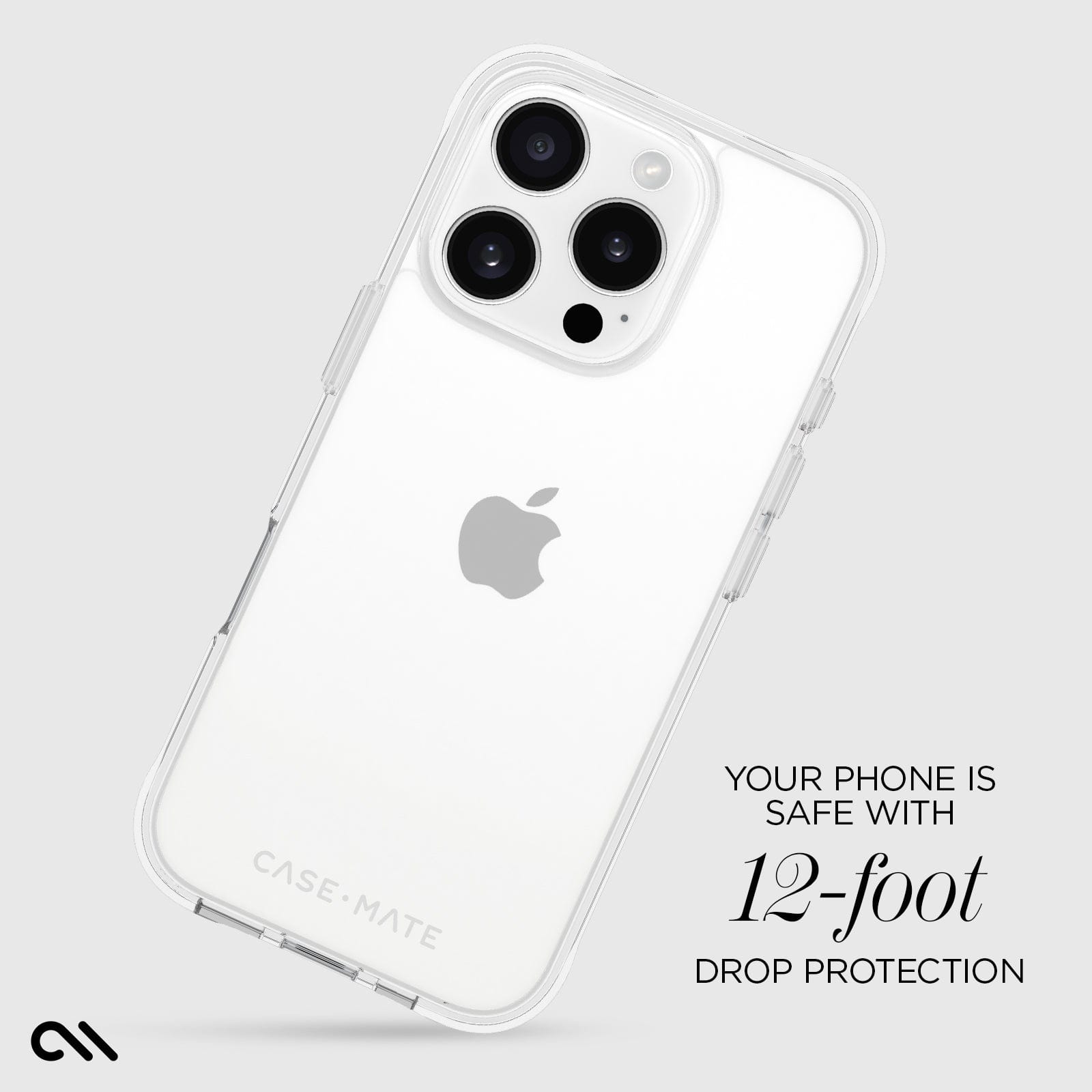 YOUR PHONE IS SAFE WITH 12 FOOT DROP PROTECTION