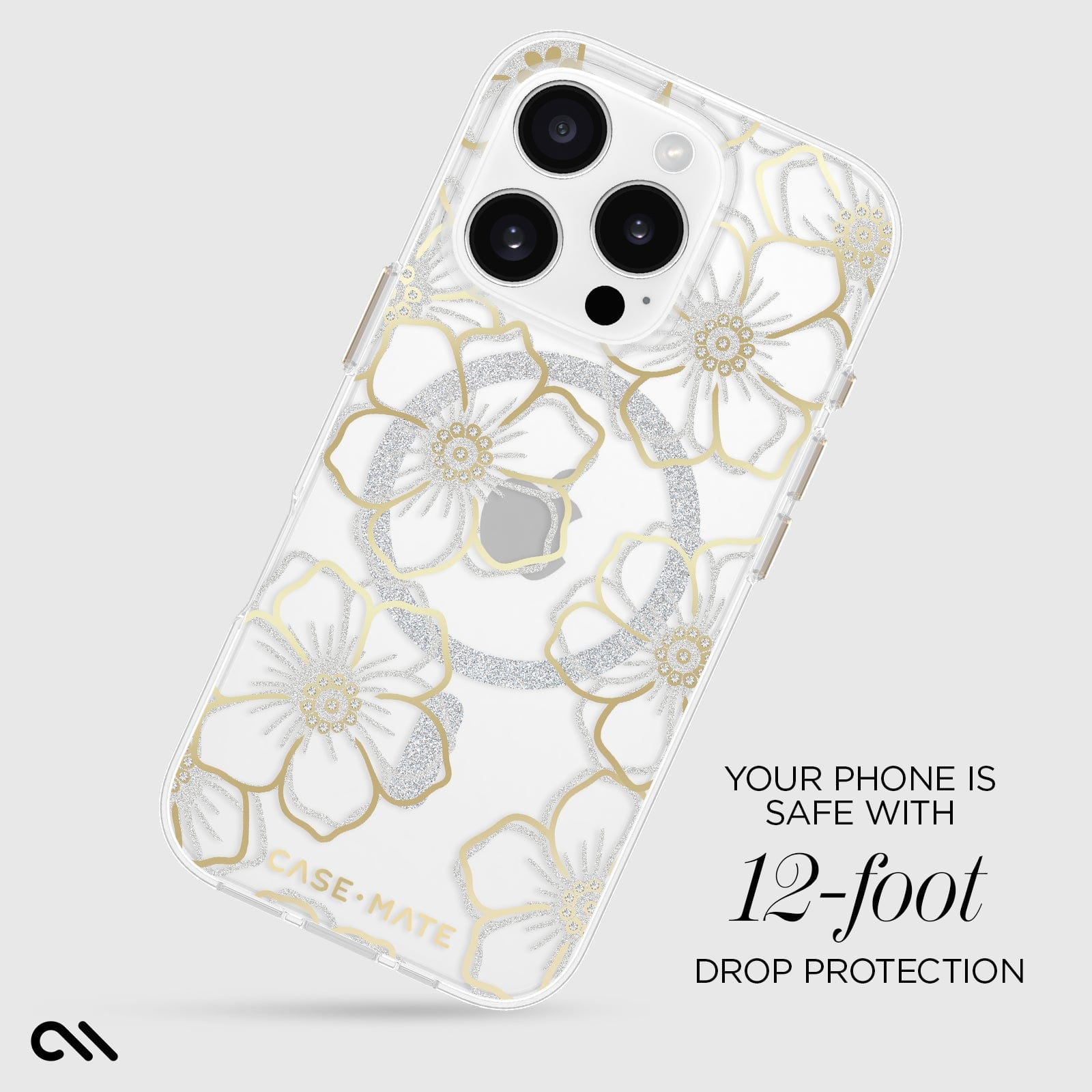 YOUR PHONE IS SAFE WITH 12-FOOT DROP PROTECTION