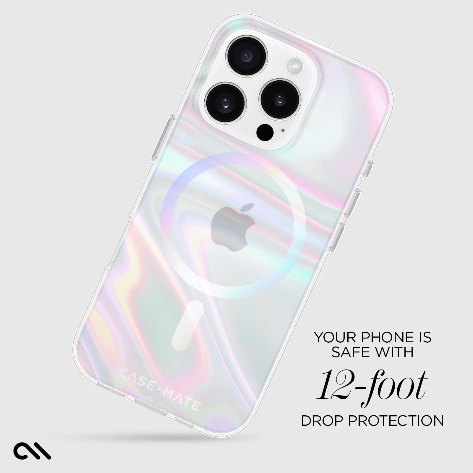 YOUR PHONE IS SAFE WITH 12 FOOT DROP PROTECTION