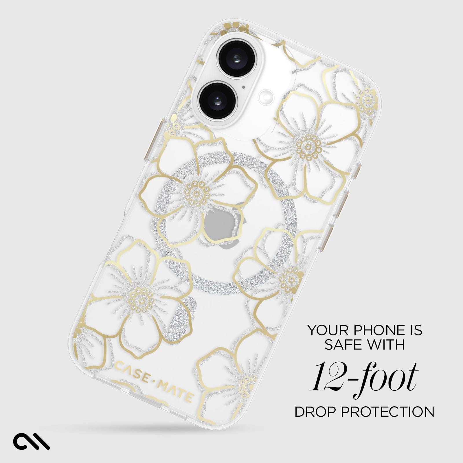 YOUR PHONE IS SAFE WITH 12-FOOT DROP PROTECTION