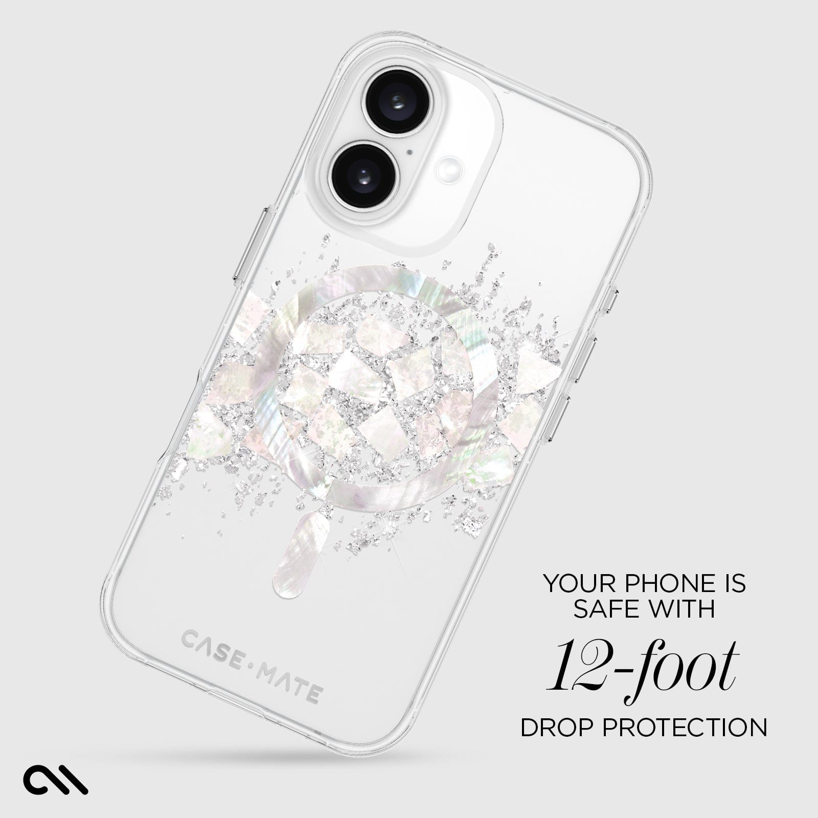 YOUR PHONE IS SAFE WITH 12-FOOT DROP PROTECTION