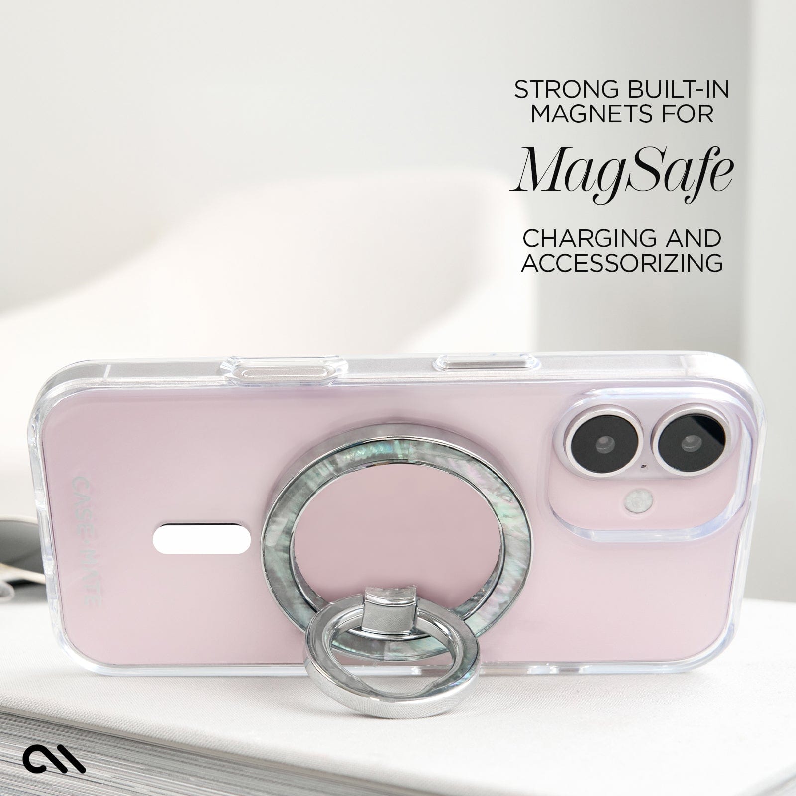 STRONG BUILT-IN MAGNETS FOR MAGSAFE CHARGING AND ACCESSORIZING