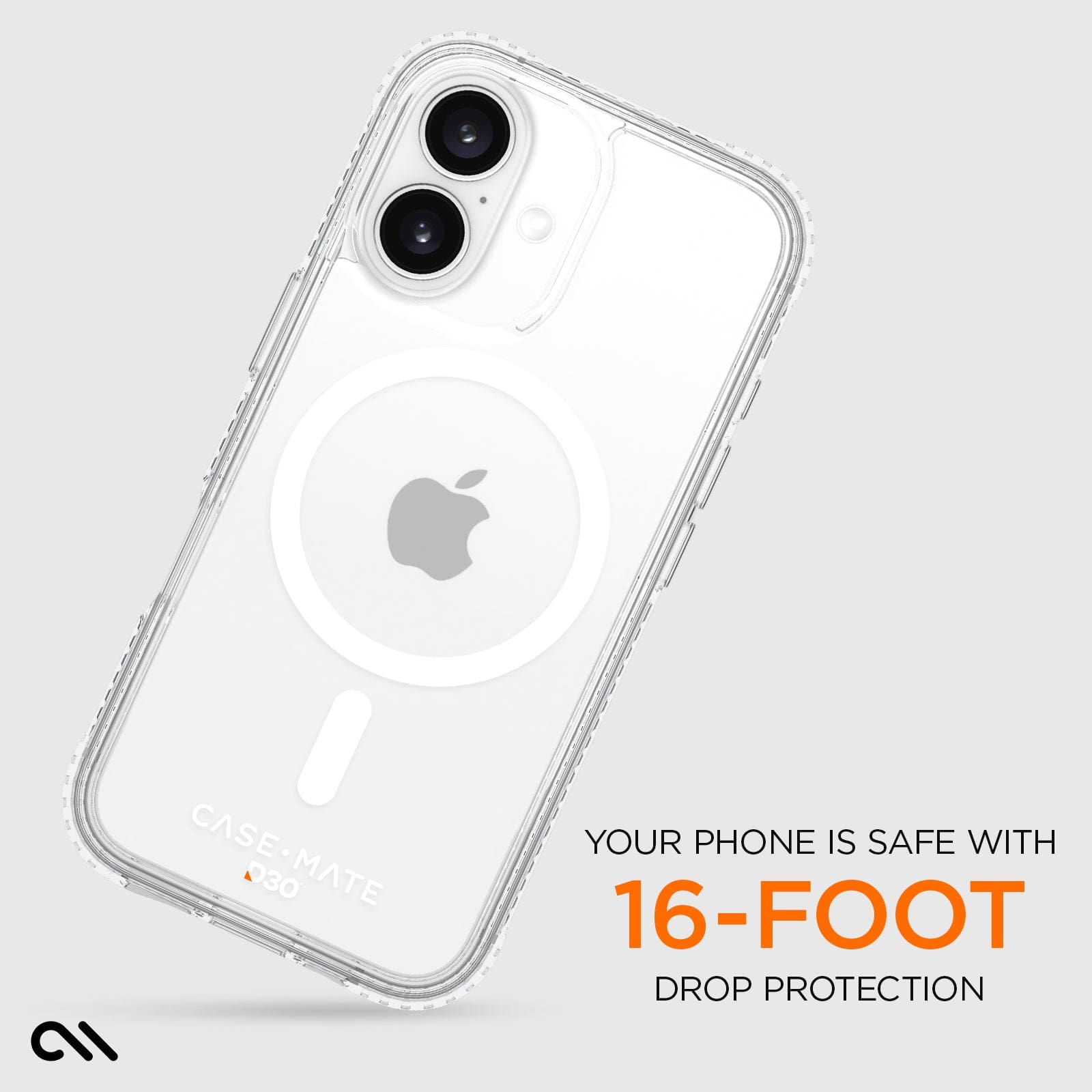 YOUR PHONE IS SAFE WITH 16-FOOT DROP PROTECTION