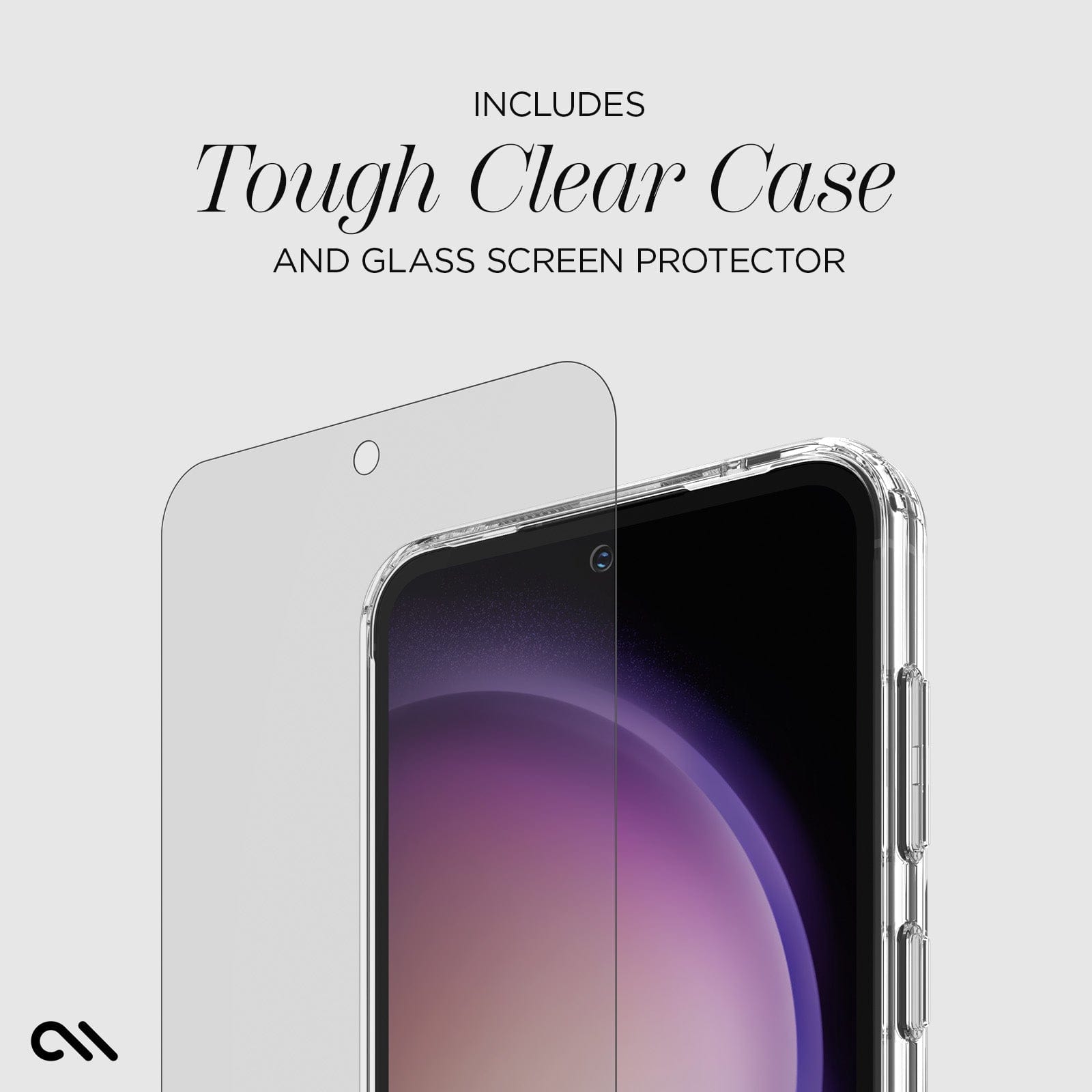INCLUDES TOUGH CLEAR CASE AND GLASS SCREEN PROTECTOR