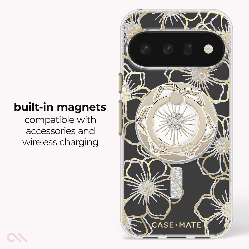 Built-in magnets compatible with accessories and wireless charging