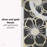 Silver and Gold Florals with gemstone accents