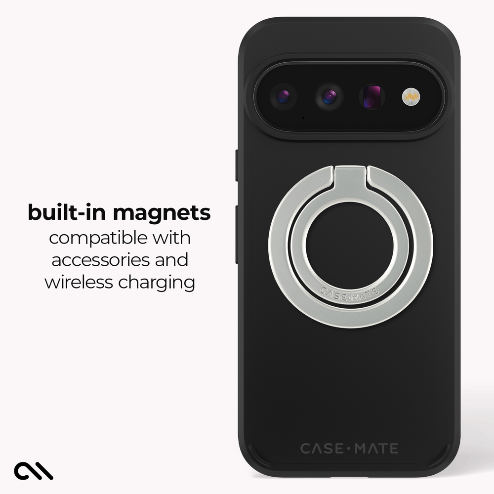 Built-in magnets compatible with accessories and wireless charging