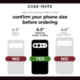 Only Fits Google Pixel 11 Pro, confirm your phone size before ordering, 6.3 " Google Pixel 11 Pro
