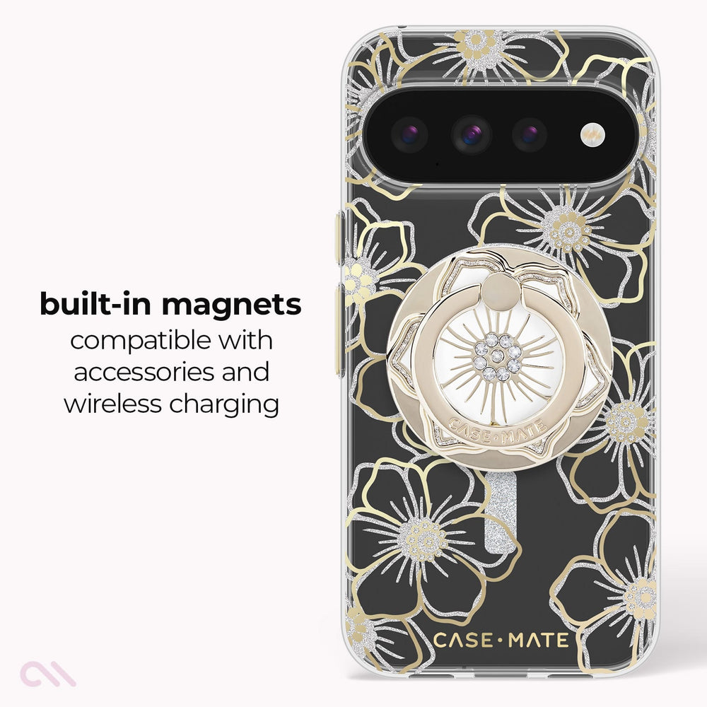 Built-in magnets compatible with accessories and wireless charging