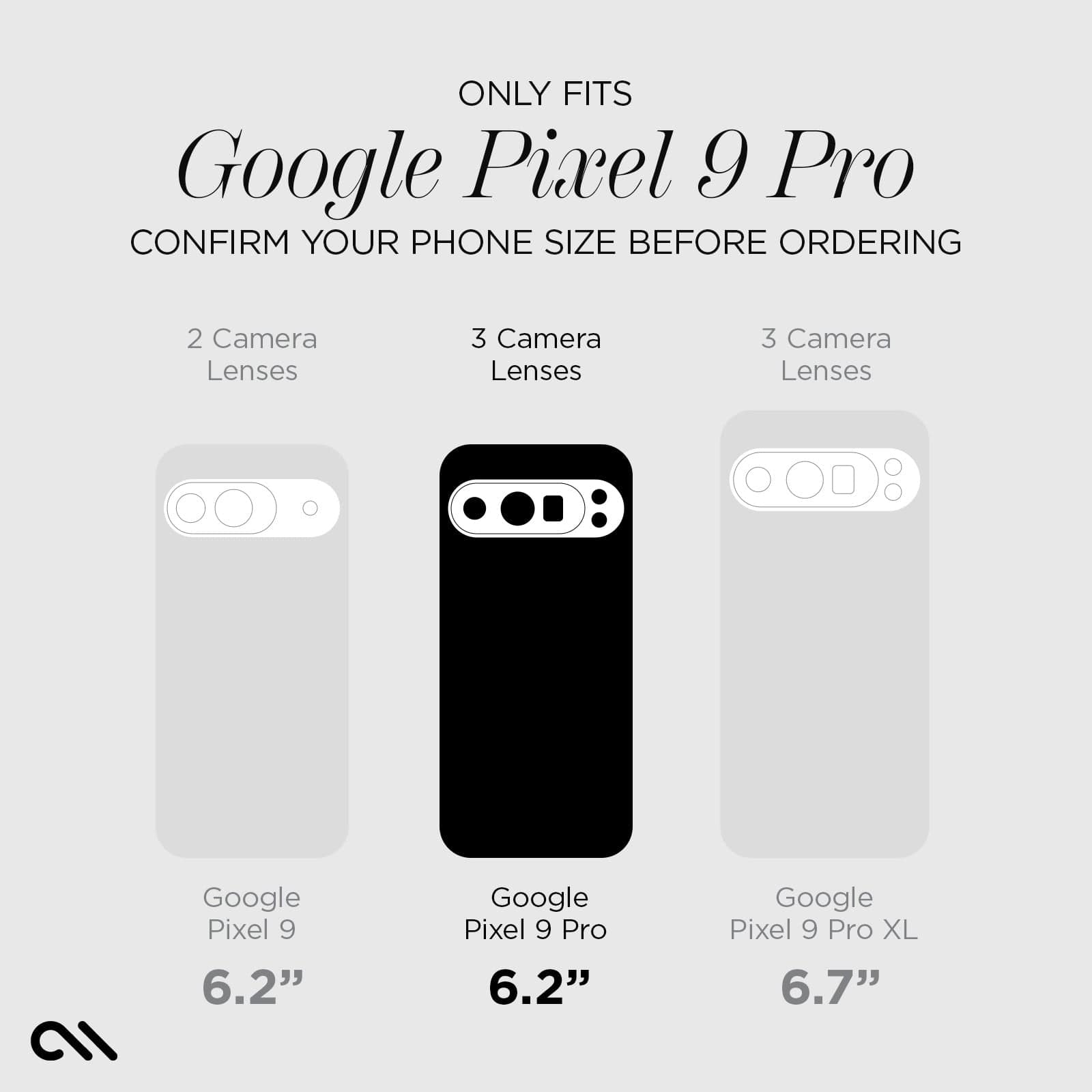 ONLY FITS PIXEL 9 PRO. CONFIRM YOUR PHONE SIZE BEFORE ORDERING
