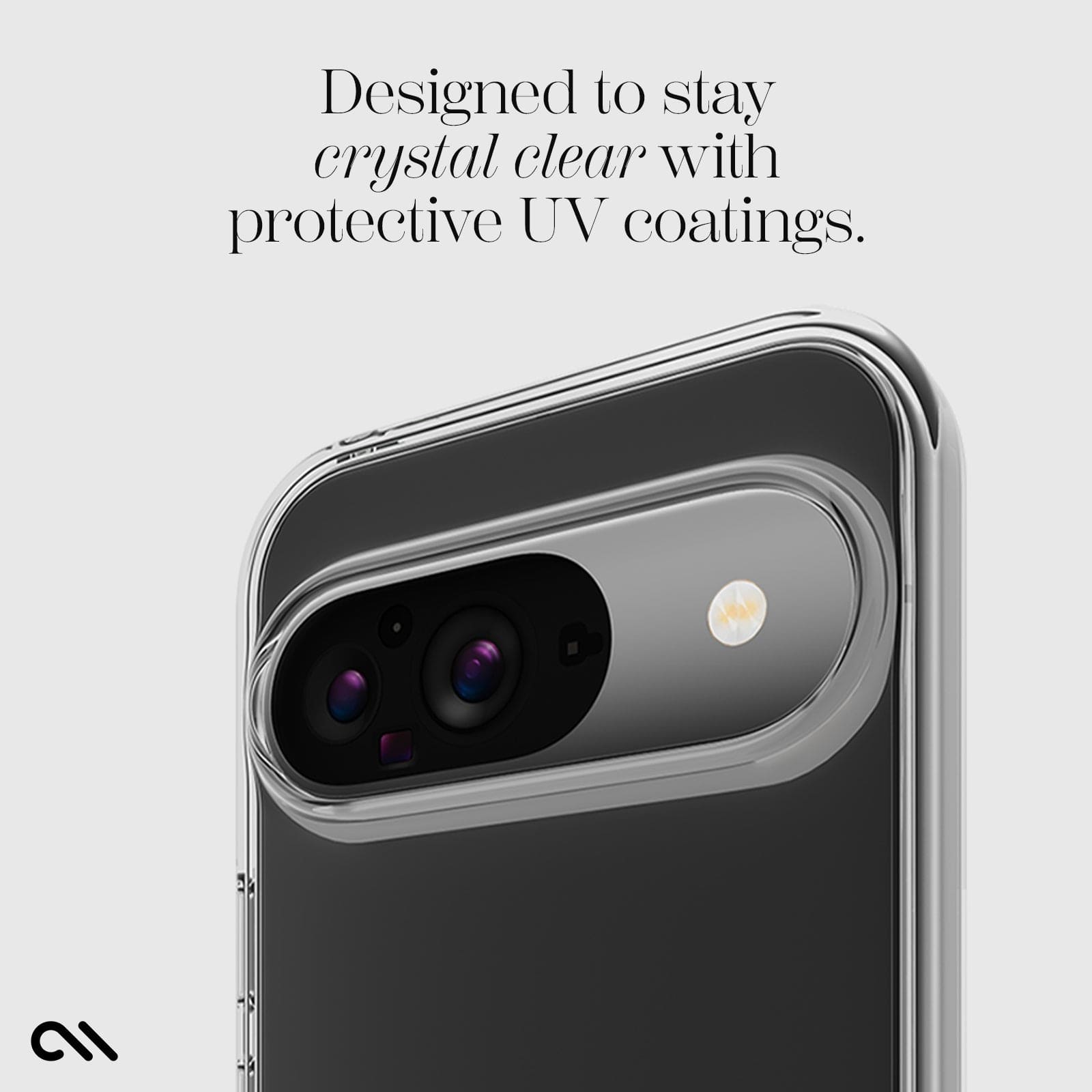 DESIGNED TO STAY CRYSTAL CLEAR WITH PROTETIVE UV COATINGS