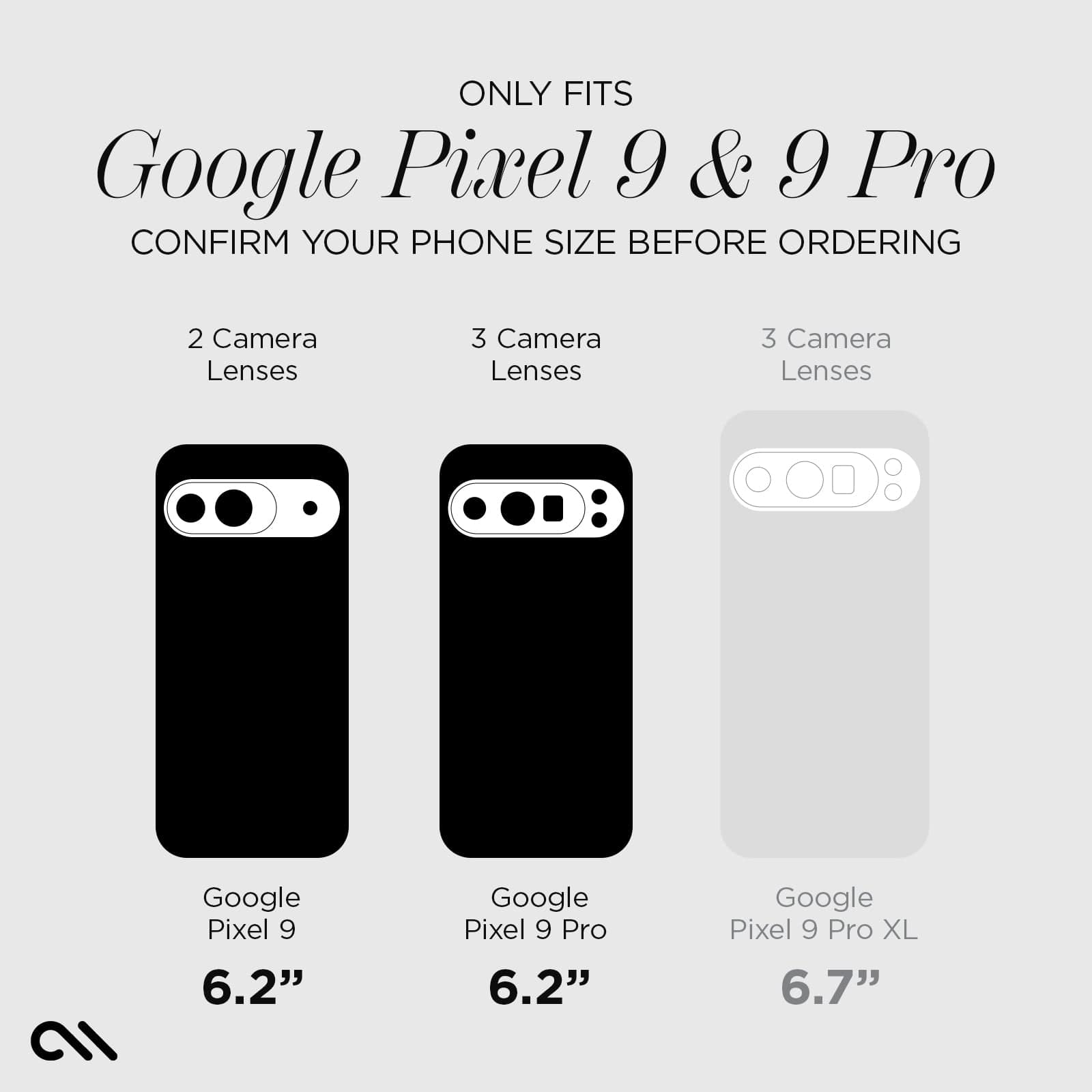 ONLY FITS GOOGLE PIXEL 9 & 9 PRO. CONFIRM YOUR PHONE SIZE BEFORE ORDERING!