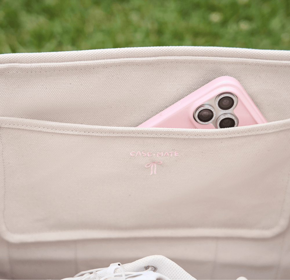 The jelly tote folded flat inside a suitcase