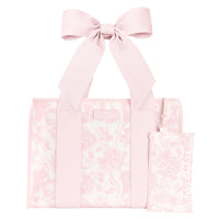 Pink tote bag with a large bow on a white background
#color_ballet pink afternoon rosé bow