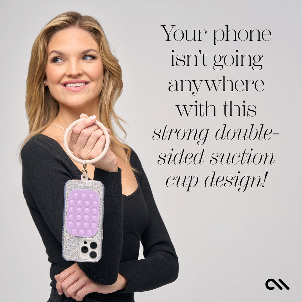 Your phone isn't going anywhere with this strong double-sided suction cup design  #color_lavender