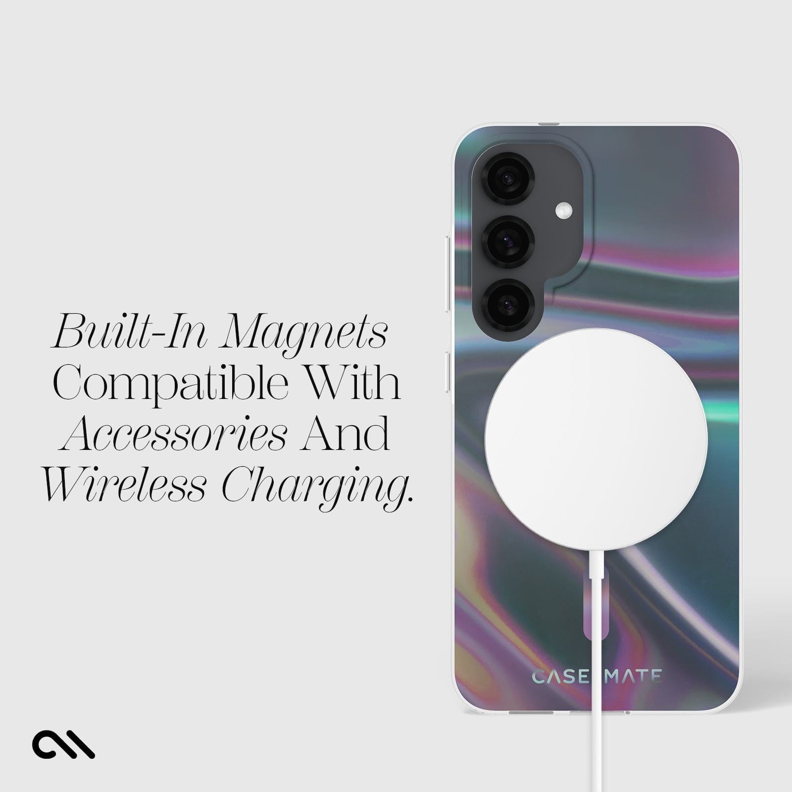 BUILT IN MAGNETS COMPATIBLE WITH ACCESSORIES AND WIRELESS CHARGING