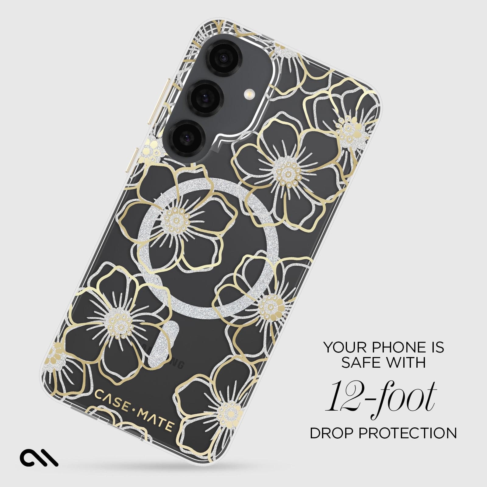 YOUR PHONE IS SAFE WITH 12-FOOT DROP PROTECTION