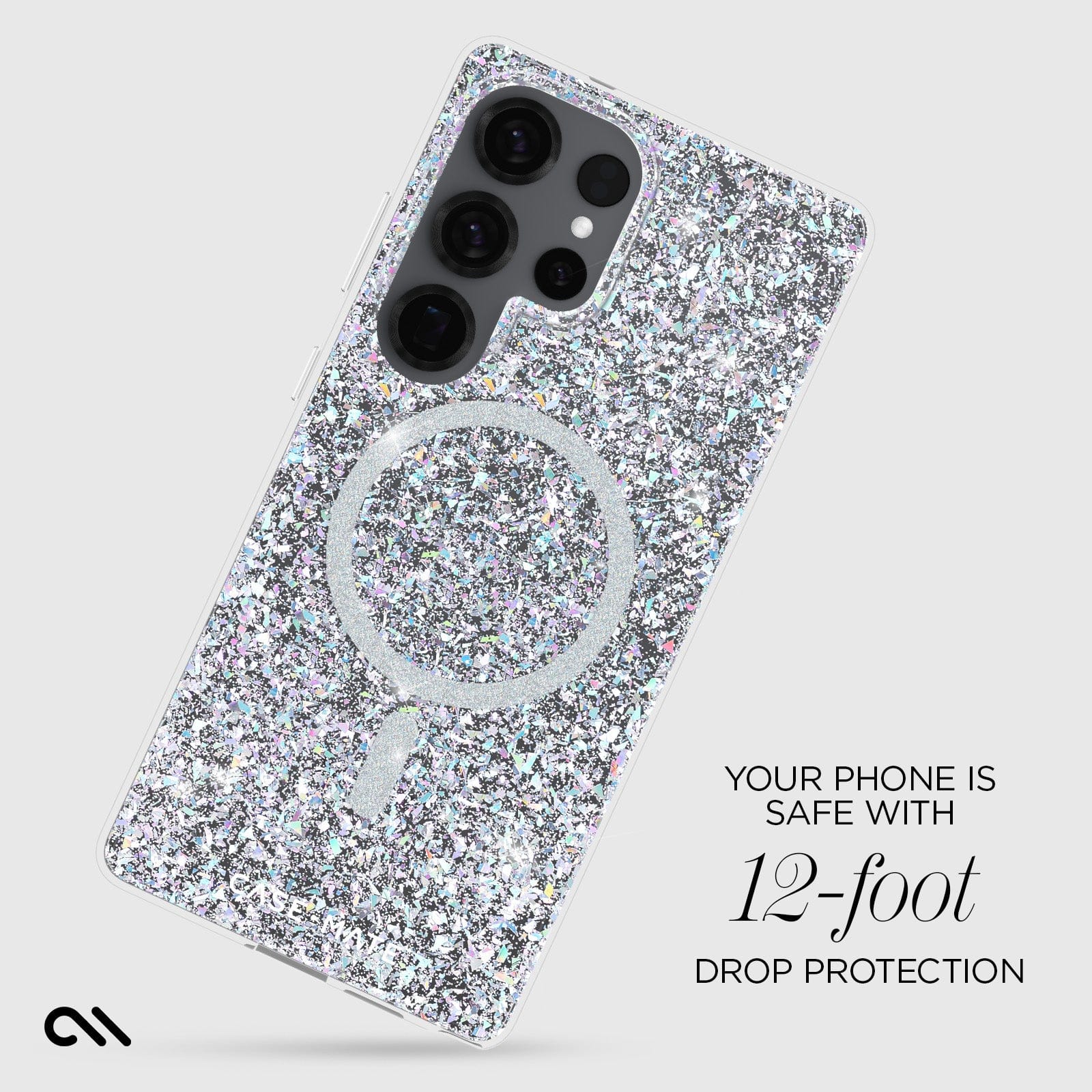 YOUR PHONE IS SAFE WITH 12 FOOT DROP PROTECTION