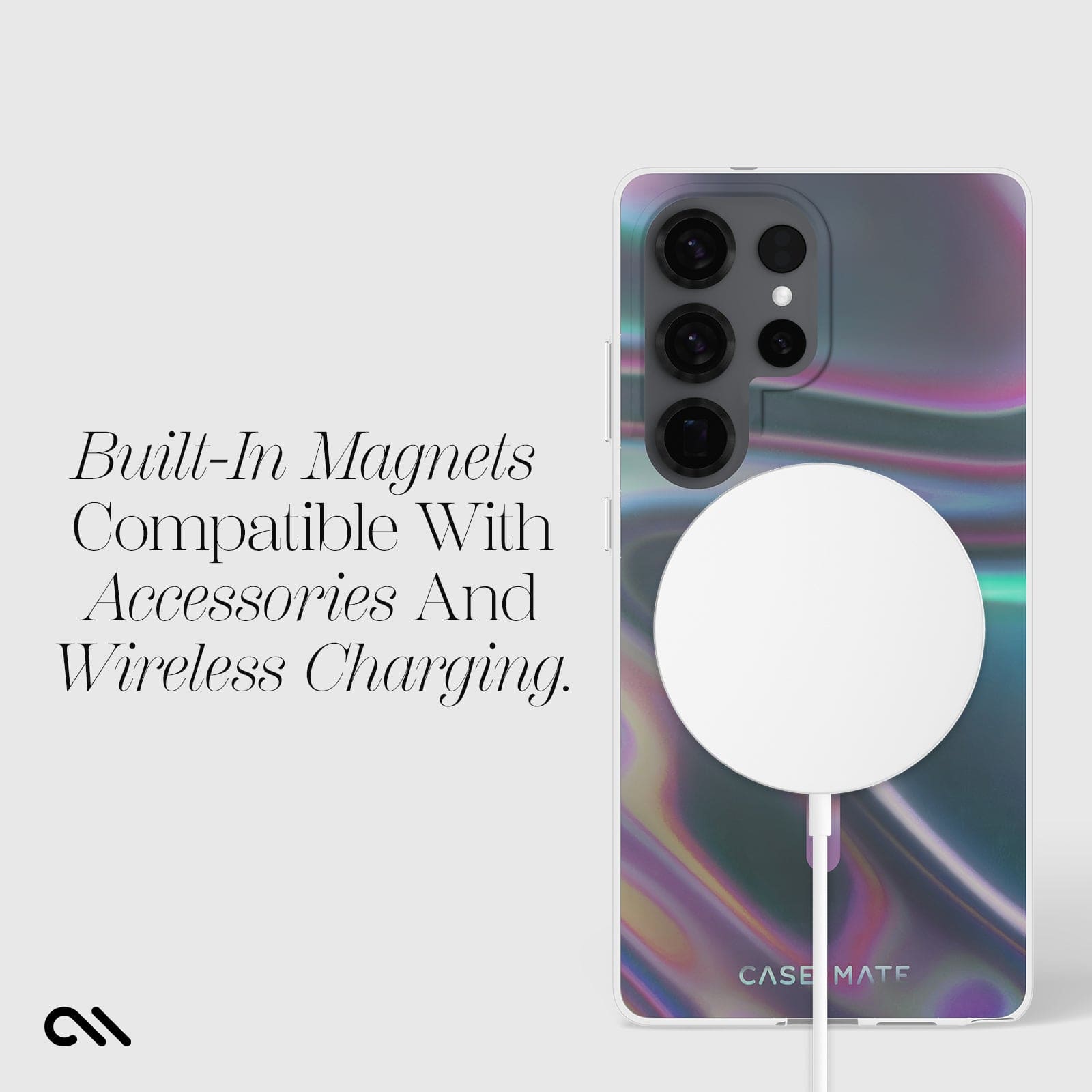 BUILT IN MAGNETS COMPATIBLE WITH ACCESSORIES AND WIRELESS CHARGING