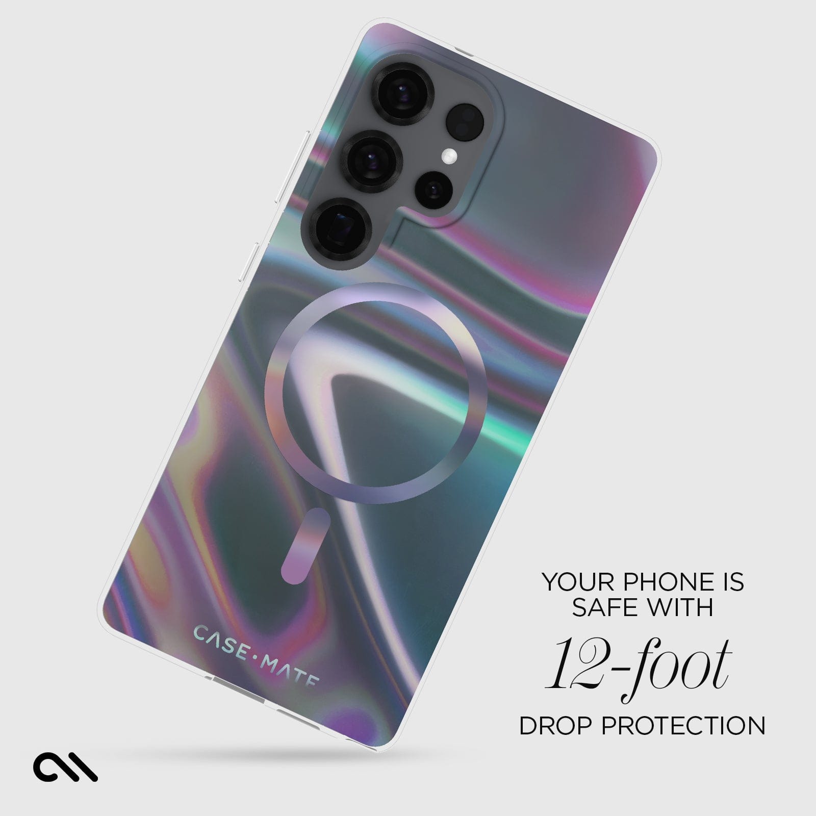 YOUR PHONE IS SAFE WITH 12-FOOT DROP PROTECTION