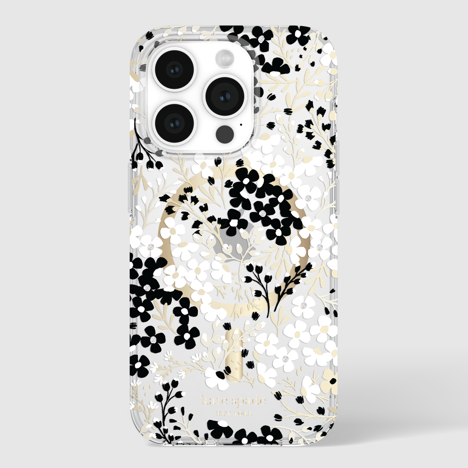 Multi Floral Black and White MagSafe - iPhone 15 Pro