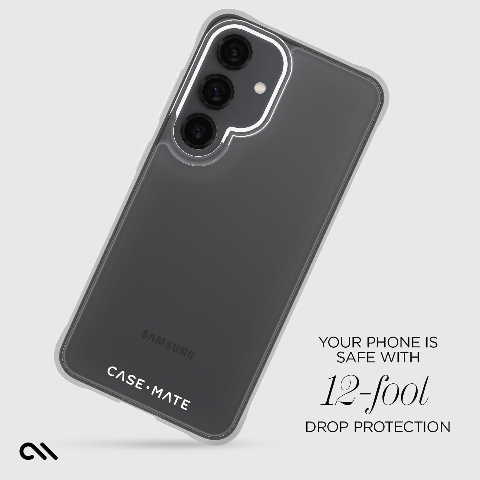 YOUR PHONE IS SAFE WITH 12 FOOT DROP PROTECTION