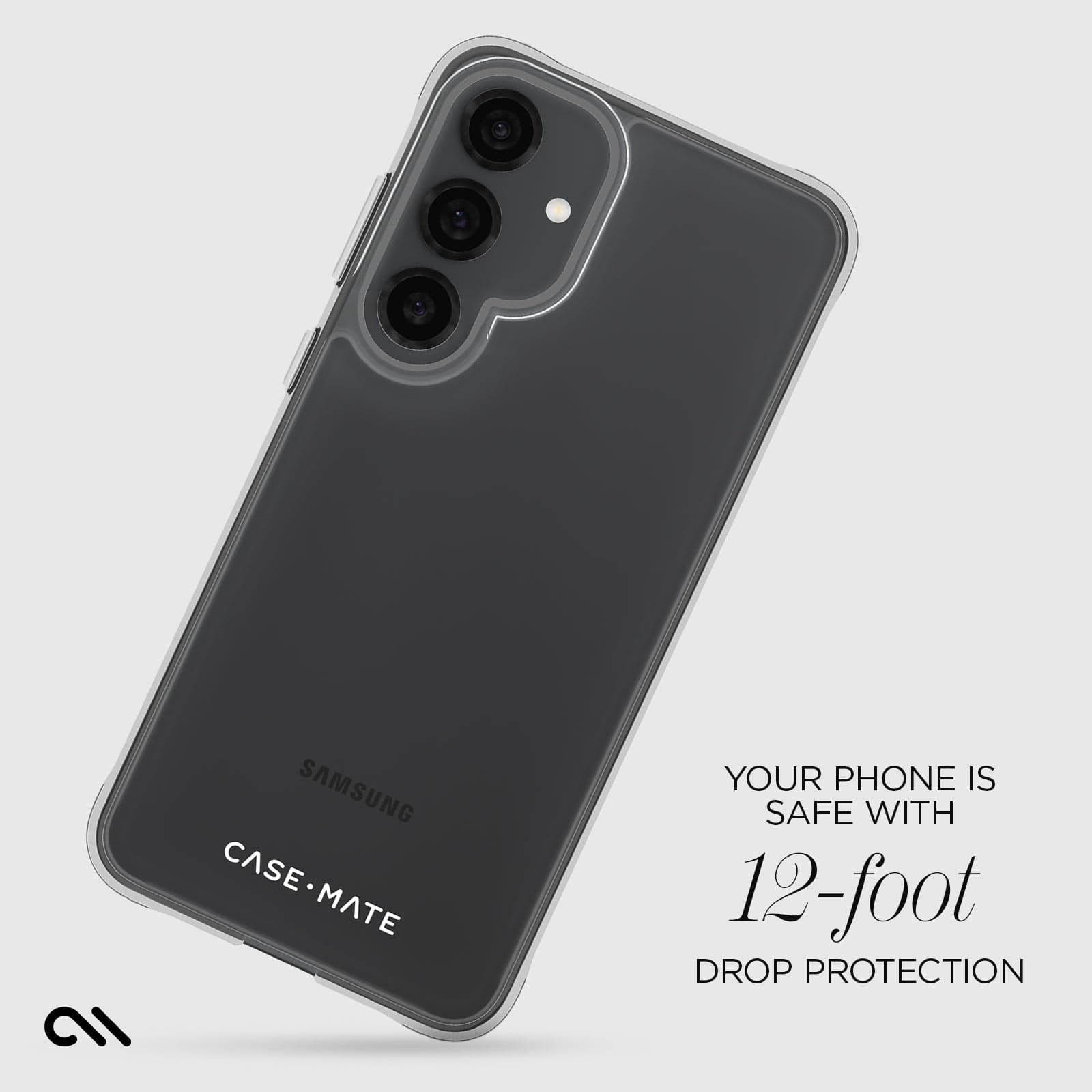 YOUR PHONE IS SAFE WITH 12 FOOT DROP PROTECTION