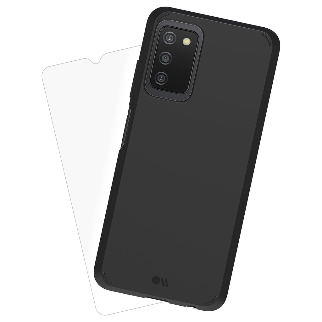 Tough Black Case + Screen Protector - Galaxy A03s