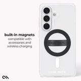 Built-in magnets compatible with accessories and wireless charging