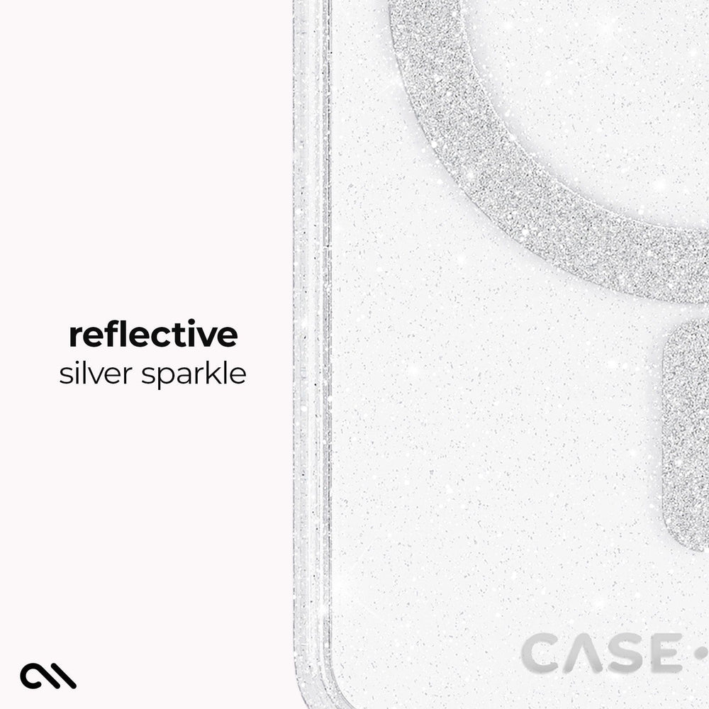 reflective silver sparkle