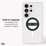 Built-in magnets compatible with accessories and wireless charging