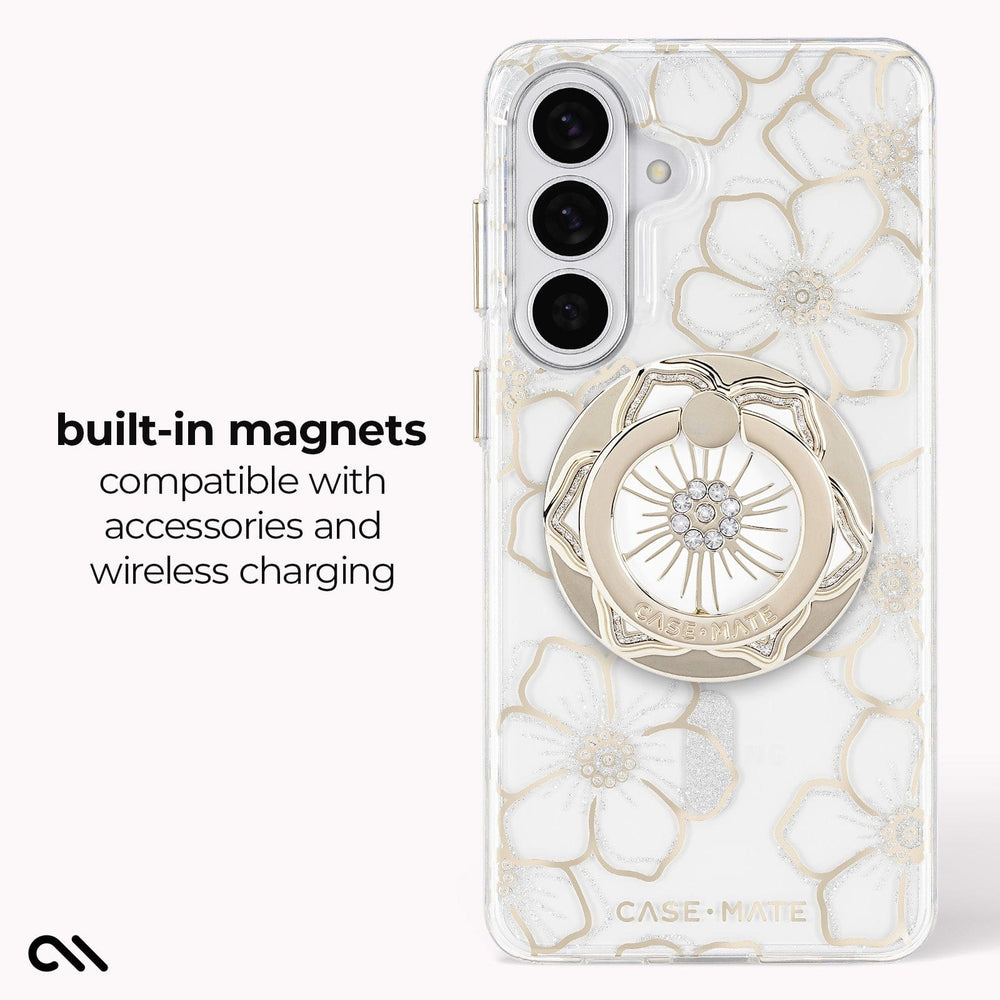 Built-in magnets compatible with accessories and wireless charging