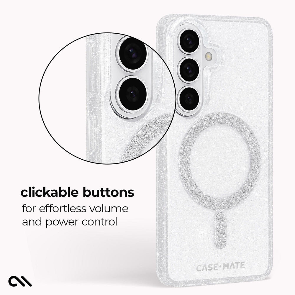 clickable buttons for effortless volume and power control