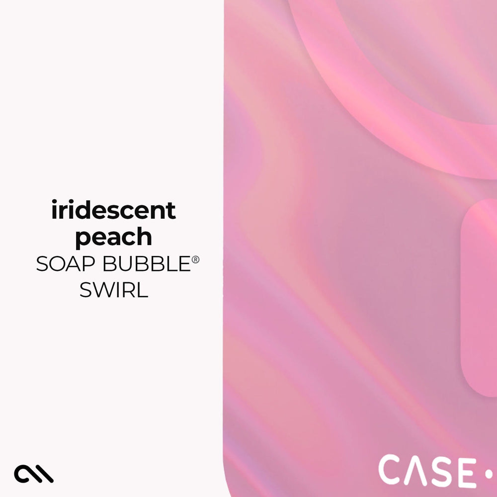iridescent peach soap bubble swirl