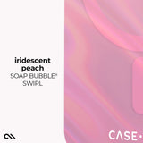iridescent peach soap bubble swirl
